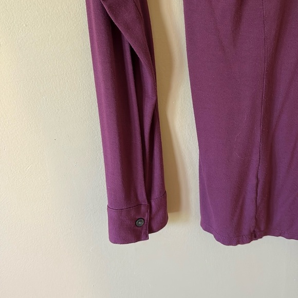 J.Jill Raspberry Button-Up Tunic, Size Small - Picture 5 of 6